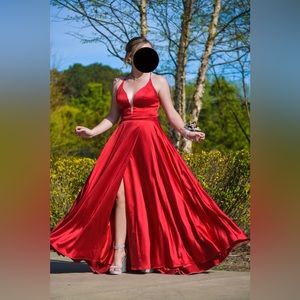 Dave&Johnny Red Prom Dress 2022